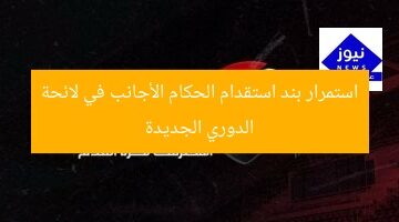 استمرار استقدام الحكام الأجانب في لائحة الدوري الجديد: 5 أسرار