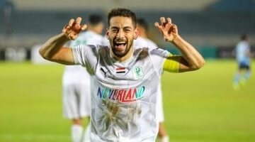 محمد الشامي ينتظم في مران المصري بعد التعافي من الصليبي