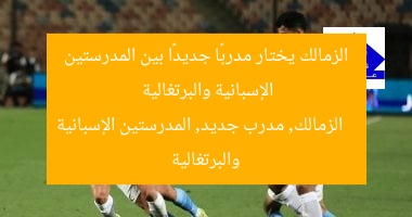 الزمالك يختار مدربًا جديدًا بين المدرستين الإسبانية والبرتغالية
الزمالك, مدرب جديد, المدرستين الإسبانية والبرتغالية