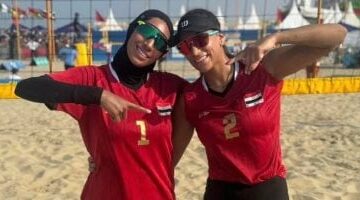 تأهل سيدات الطائرة الشاطئية لدور الـ8 ببطولة أفريقيا