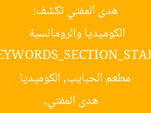 هدى المفتي تكشف: «مطعم الحبايب» يجمع بين الكوميديا والرومانسية  
[KEYWORDS_SECTION_START]  
هدى المفتي, مطعم الحبايب, الكوميديا والرومانسية