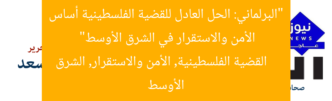 “البرلماني: الحل العادل للقضية الفلسطينية أساس الأمن والاستقرار في الشرق الأوسط”
القضية الفلسطينية, الأمن والاستقرار, الشرق الأوسط