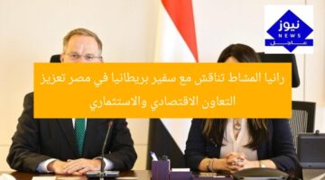 رانيا المشاط تناقش مع سفير بريطانيا في مصر تعزيز التعاون الاقتصادي والاستثماري