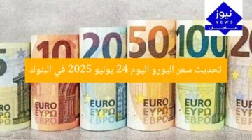 تحديث سعر اليورو اليوم 24 يوليو 2025 في البنوك