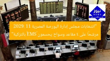 “انتخابات مجلس إدارة البورصة المصرية 2029: 11 مرشحًا على 4 مقاعد وسواح يحسمون “SME” بالتزكية”