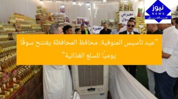 “عيد تأسيس المنوفية: محافظ المحافظة يفتتح سوقًا يوميًا للسلع الغذائية”