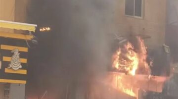 حريق هائل بمحل ملابس في حدائق حلوان دون إصابات بشرية