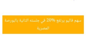 سهم فاليو يرتفع 20% في جلسته الثانية بالبورصة المصرية