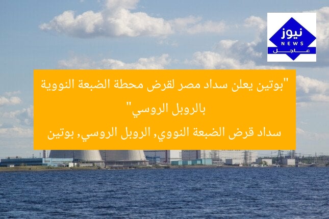 “بوتين يعلن سداد مصر لقرض محطة الضبعة النووية بالروبل الروسي”
سداد قرض الضبعة النووي, الروبل الروسي, بوتين