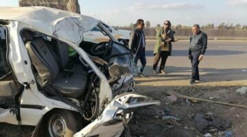 مصرع 14 شخصا في حادث تصادم سيارة نقل وميكروباص بالمنوفية