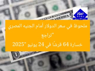 “تراجع ملحوظ في سعر الدولار أمام الجنيه المصري خسارة 64 قرشًا في 24 يونيو 2025”